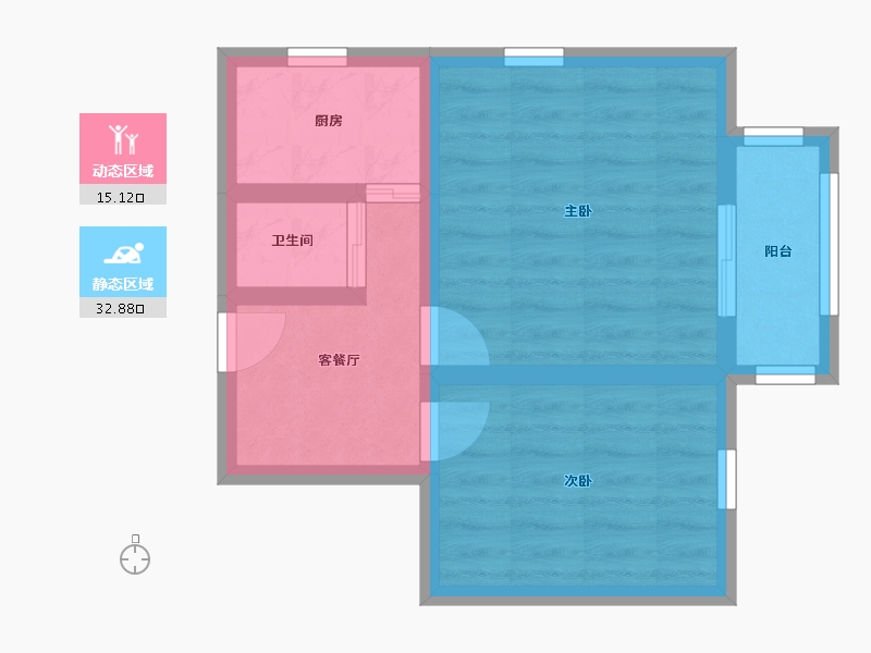 北京-北京市-万寿路西街11号院6号楼-41.63-户型库-动静分区