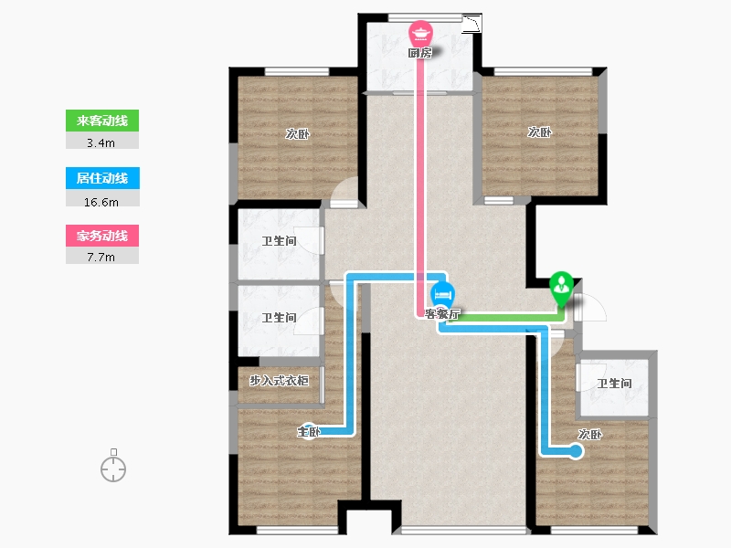 内蒙古自治区-包头市-锦尚国际-122.43-户型库-动静线