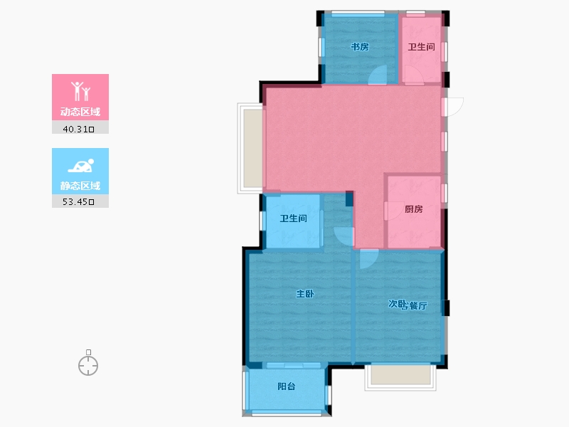 浙江省-杭州市-余庭-85.00-户型库-动静分区