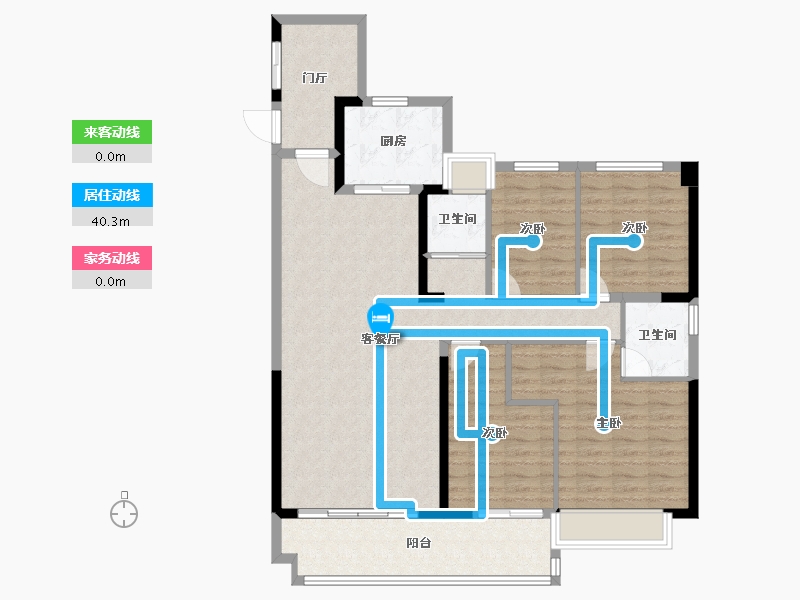 广西壮族自治区-玉林市-碧桂园御东府-117.51-户型库-动静线