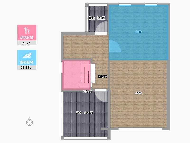 辽宁省-大连市-大连云峰原著云峰府-104.00-户型库-动静分区