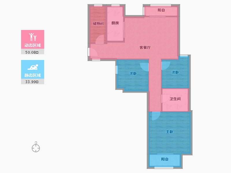 河南省-郑州市-城开绿园-75.51-户型库-动静分区