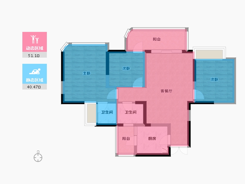 四川省-成都市-锦城峰荟-80.95-户型库-动静分区