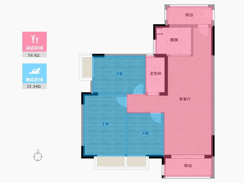 青海省-海南藏族自治州-海逸豪苑-83.16-户型库-动静分区