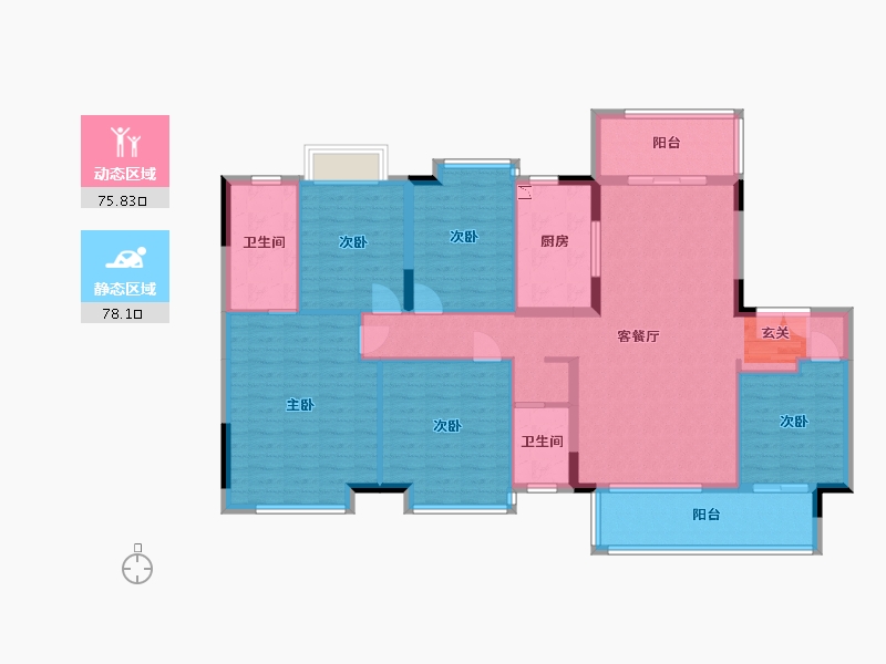 广西壮族自治区-柳州市-金科·天宸-139.85-户型库-动静分区