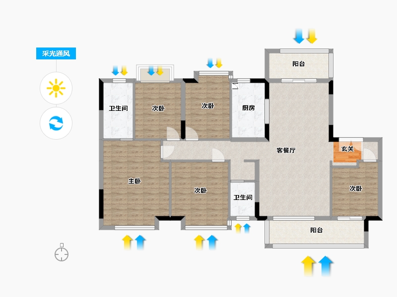 广西壮族自治区-柳州市-金科·天宸-139.85-户型库-采光通风