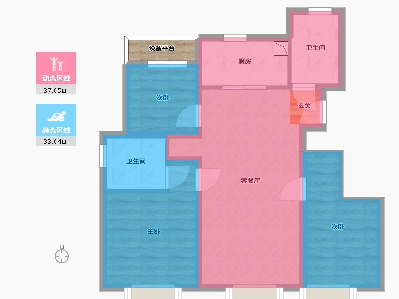 北京-北京市-金茂保利首开熙悦天寰-63.48-户型库-动静分区