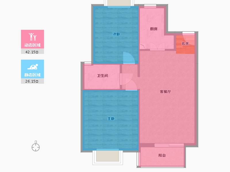 河北省-唐山市-新野上郡-62.14-户型库-动静分区