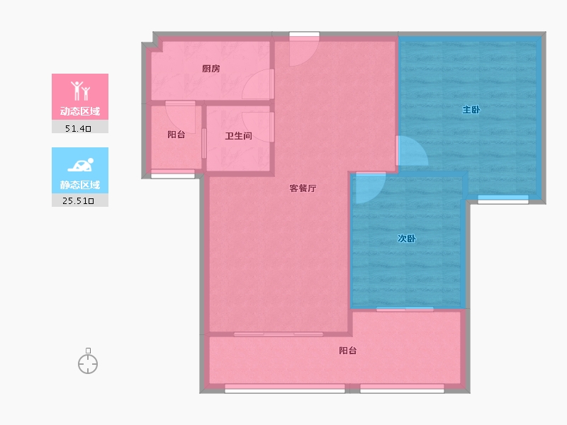 陕西省-汉中市-建昌卡斯迪亚-70.10-户型库-动静分区