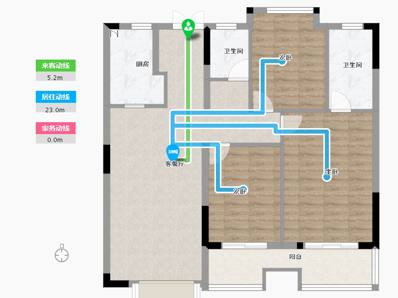 湖北省-武汉市-中建壹品澜荟-96.38-户型库-动静线