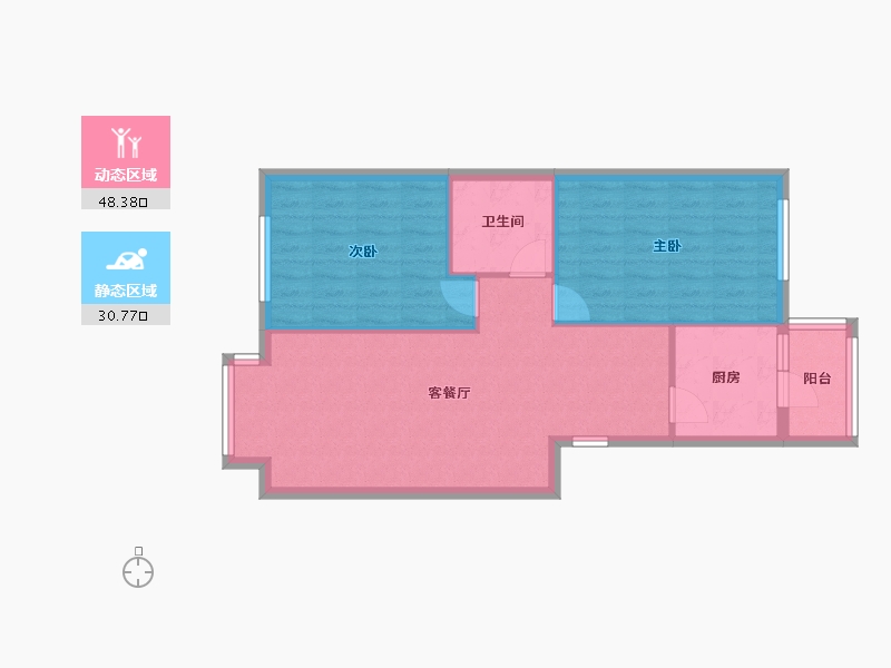 四川省-成都市-怡欣苑-72.03-户型库-动静分区