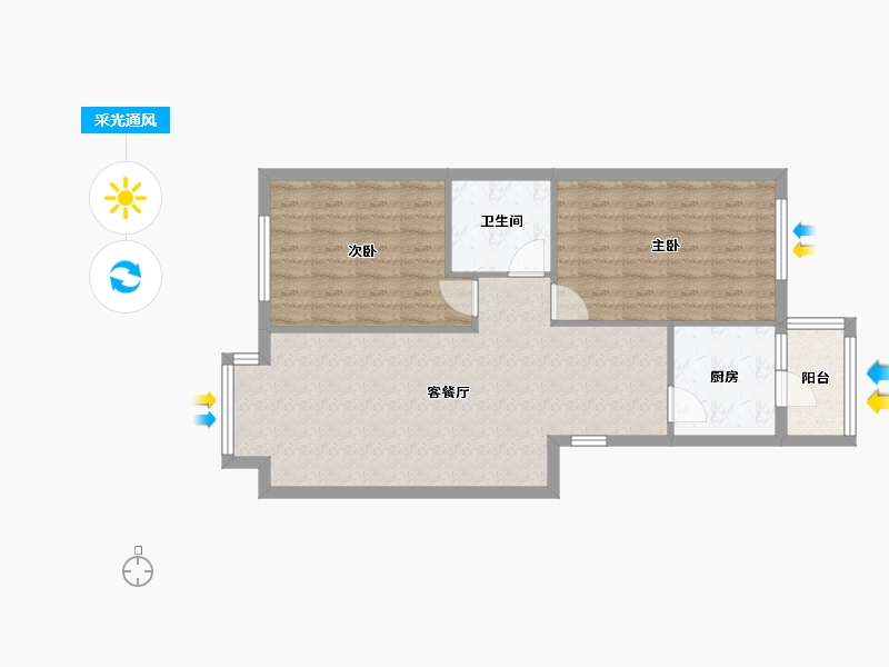 四川省-成都市-怡欣苑-72.03-户型库-采光通风