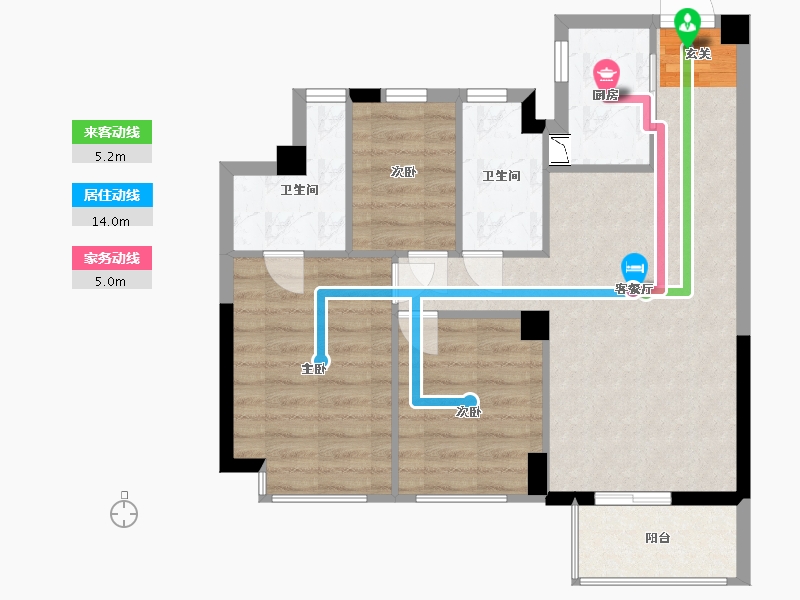 福建省-福州市-武夷澜庭-69.39-户型库-动静线