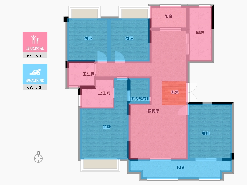 重庆-重庆市-�吃贸�-118.52-户型库-动静分区