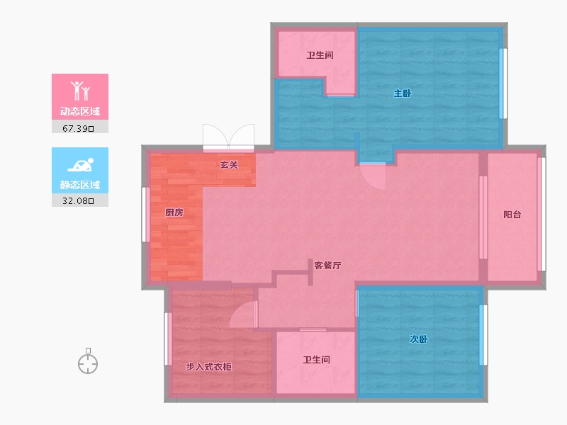 吉林省-白山市-丽水花都-90.10-户型库-动静分区