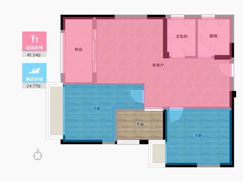 福建省-泉州市-中源领第-67.04-户型库-动静分区