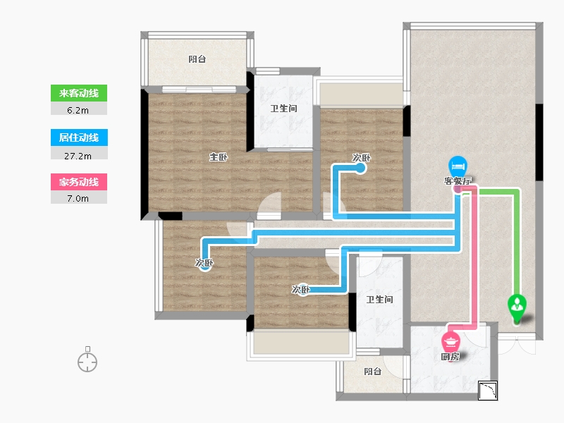 贵州省-贵阳市-梦想典城-114.03-户型库-动静线