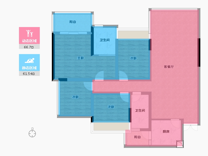 贵州省-贵阳市-梦想典城-114.03-户型库-动静分区