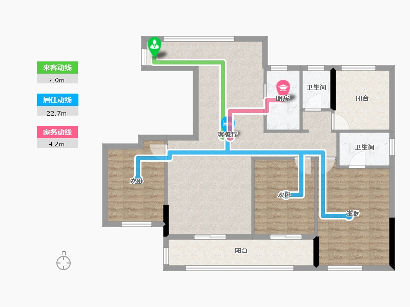 福建省-南平市-正达西庭-105.12-户型库-动静线