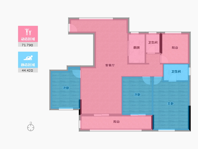 福建省-南平市-正达西庭-105.12-户型库-动静分区