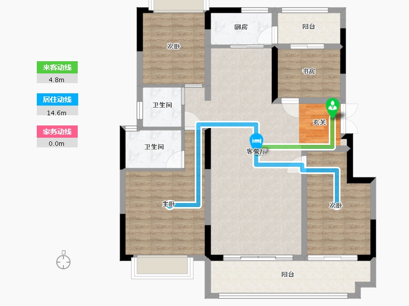 重庆-重庆市-联发君领西城-110.59-户型库-动静线