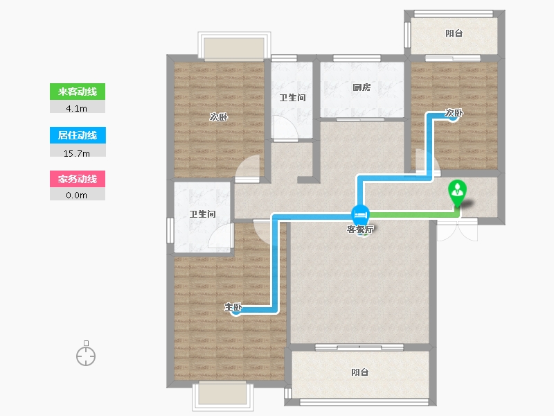 湖北省-孝感市-大悟秀江南-120.00-户型库-动静线