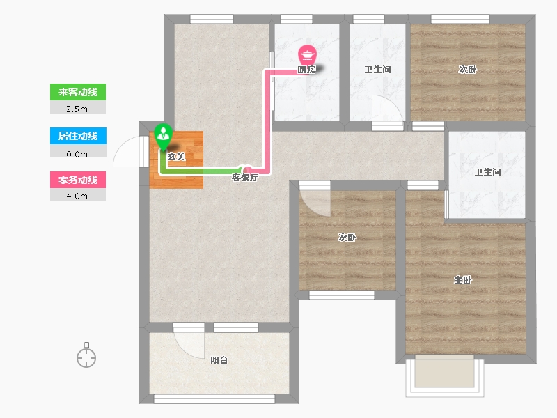 河北省-保定市-清山・十里花开-72.05-户型库-动静线