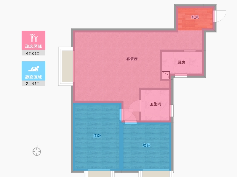 江苏省-南通市-京贸国际城-63.07-户型库-动静分区