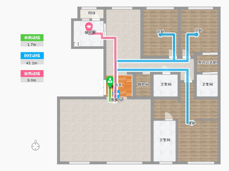 北京-北京市-西钓鱼台・御玺-187.12-户型库-动静线