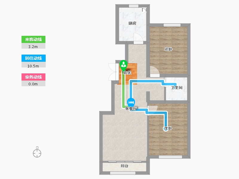 江苏省-南通市-中建・幸福里-62.87-户型库-动静线