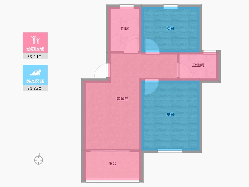 上海-上海市-祝和苑-47.62-户型库-动静分区