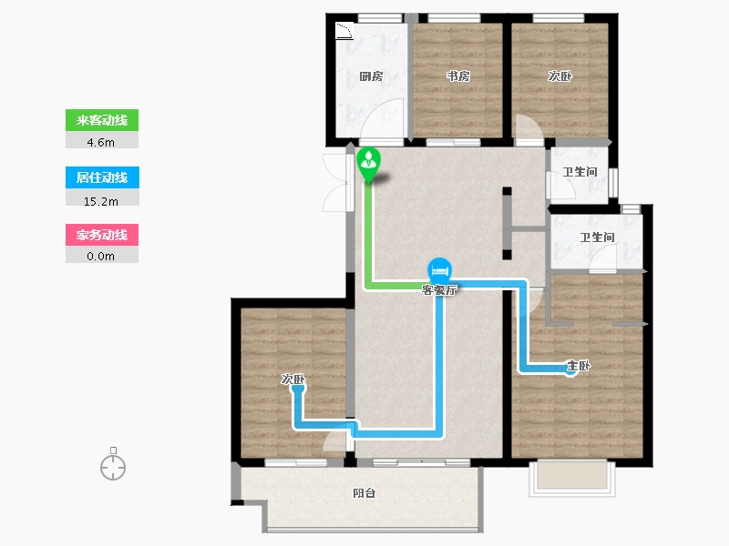 陕西省-西安市-天朗玺悦公馆-112.00-户型库-动静线