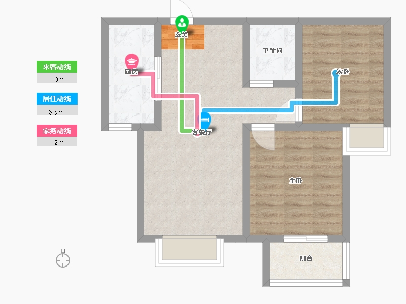 河北省-廊坊市-大厂云樾东方-57.44-户型库-动静线