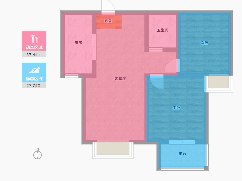 河北省-廊坊市-大厂云樾东方-57.44-户型库-动静分区