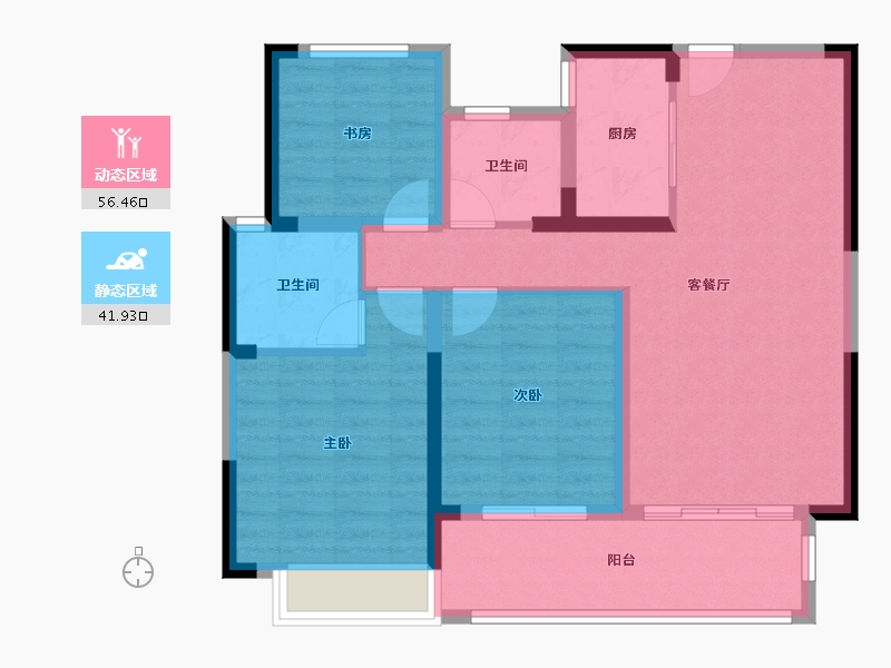 江西省-赣州市-茂源.翡翠公馆-87.91-户型库-动静分区