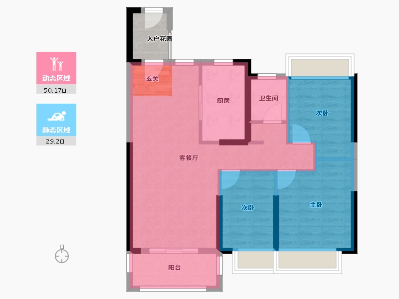 湖北省-孝感市-孟宗凤凰城-74.14-户型库-动静分区