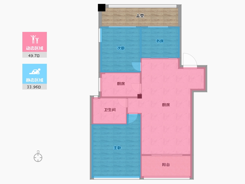 浙江省-杭州市-麓语湖苑-85.01-户型库-动静分区