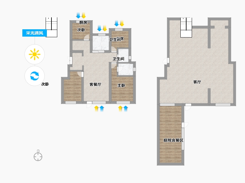 黑龙江省-哈尔滨市-华润置地・�f象府-113.97-户型库-采光通风