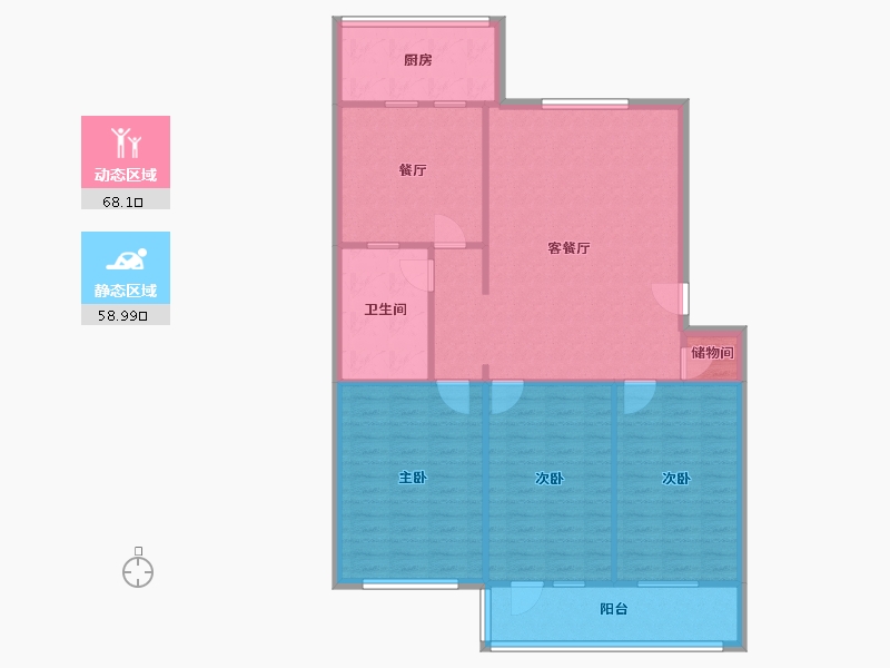 山西省-晋中市-应急局宿舍-117.22-户型库-动静分区