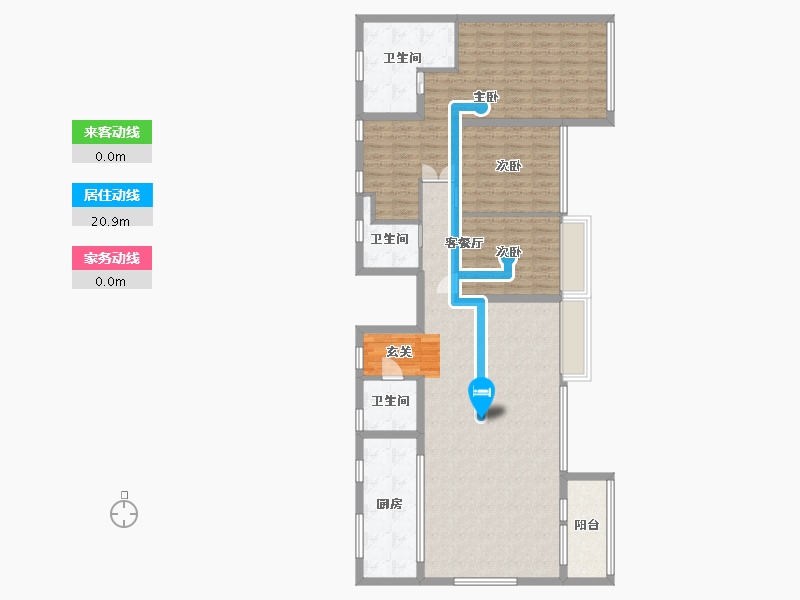 山东省-青岛市-昆仑府-132.80-户型库-动静线