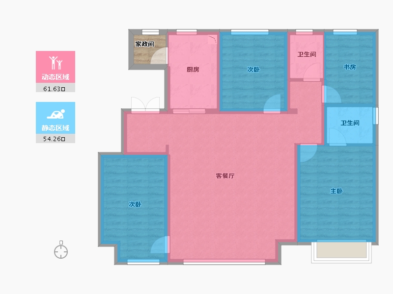 河北省-保定市-竞秀金茂悦-106.41-户型库-动静分区