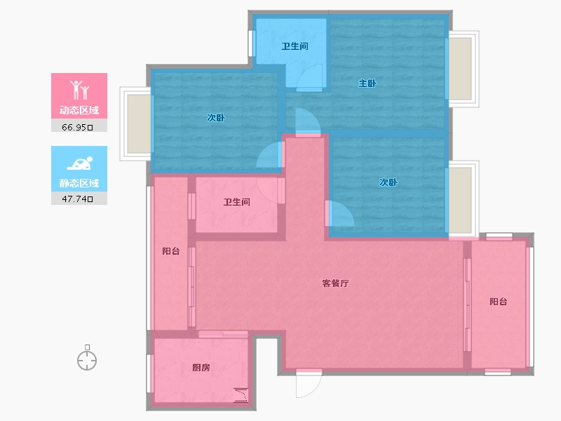 贵州省-遵义市-东郡华府-102.00-户型库-动静分区