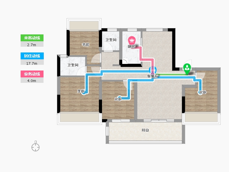 四川省-遂宁市-金科・集美天宸-84.02-户型库-动静线