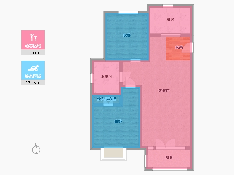 山东省-青岛市-鑫江・水青花都丨观山-72.01-户型库-动静分区