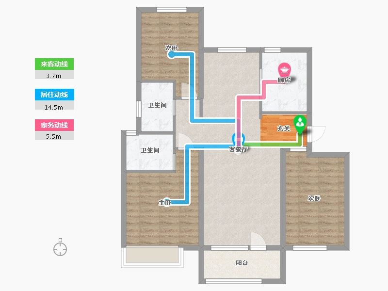 辽宁省-大连市-中海・牧�山-95.19-户型库-动静线