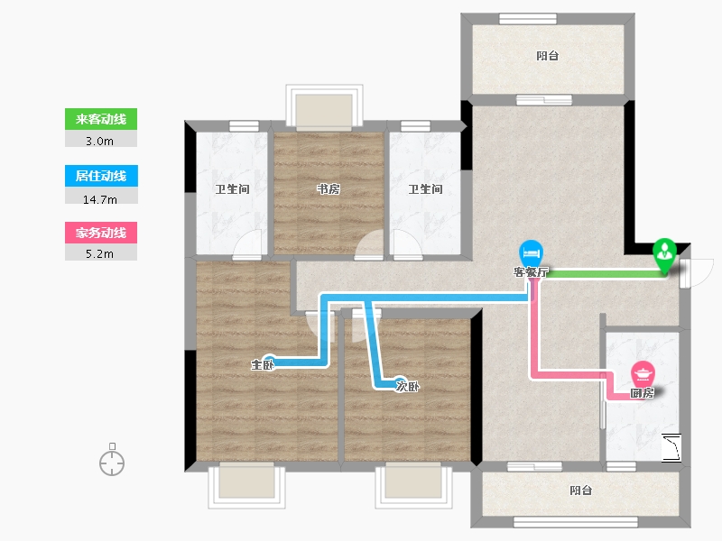 广东省-清远市-新力龙湾-89.73-户型库-动静线