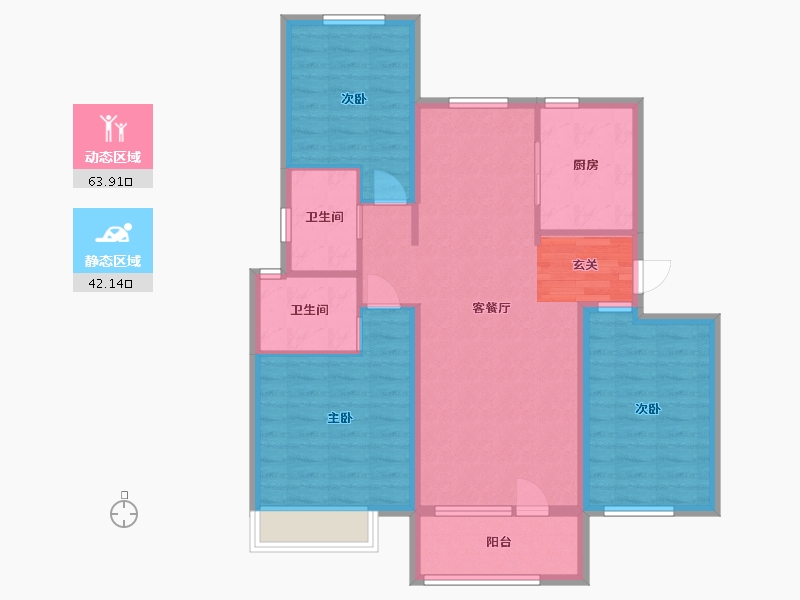 辽宁省-大连市-中海・牧�山-95.19-户型库-动静分区