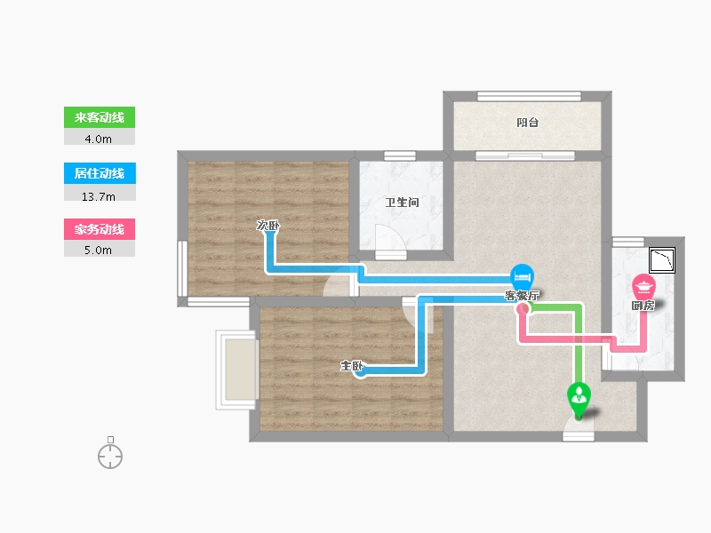 甘肃省-兰州市-東興佳苑-71.29-户型库-动静线