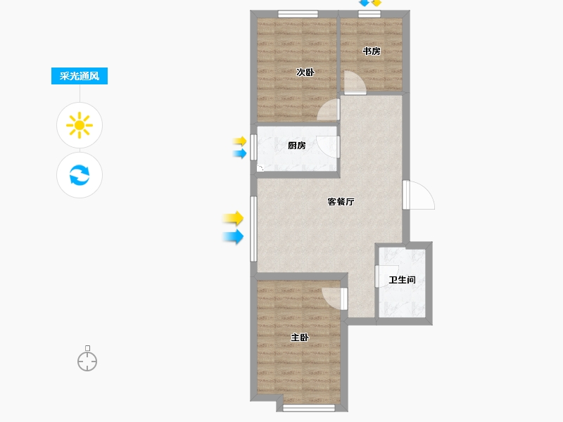 黑龙江省-哈尔滨市-公元天下-63.01-户型库-采光通风