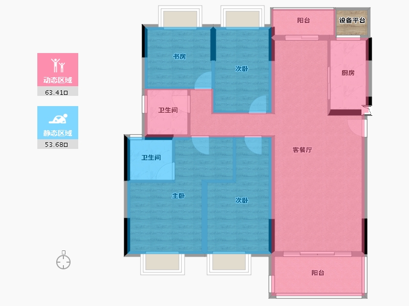 江西省-赣州市-榕玺台-106.71-户型库-动静分区